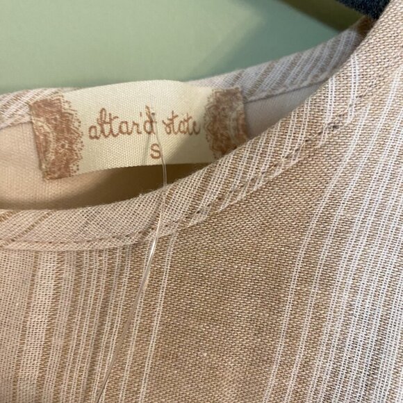 Altar'd State Cream Ruffled Midi‎ Dress SIze Small NEW NWT - Picture 3 of 5